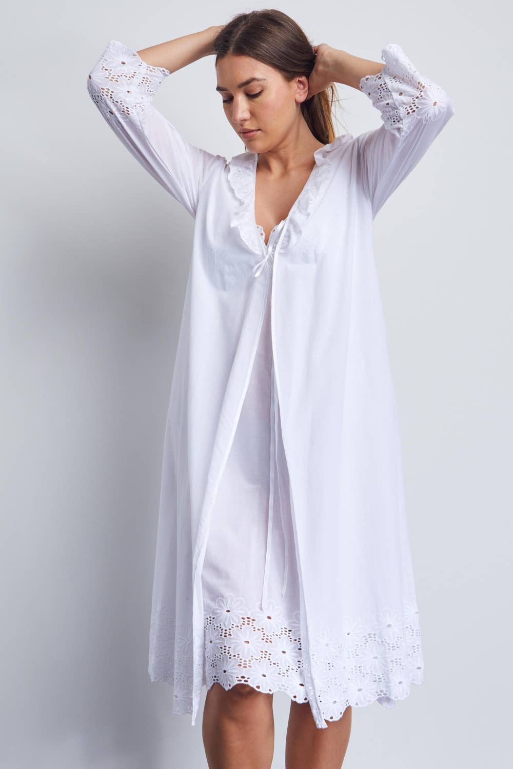 Deva Cotton Voile Schiffli Wrap