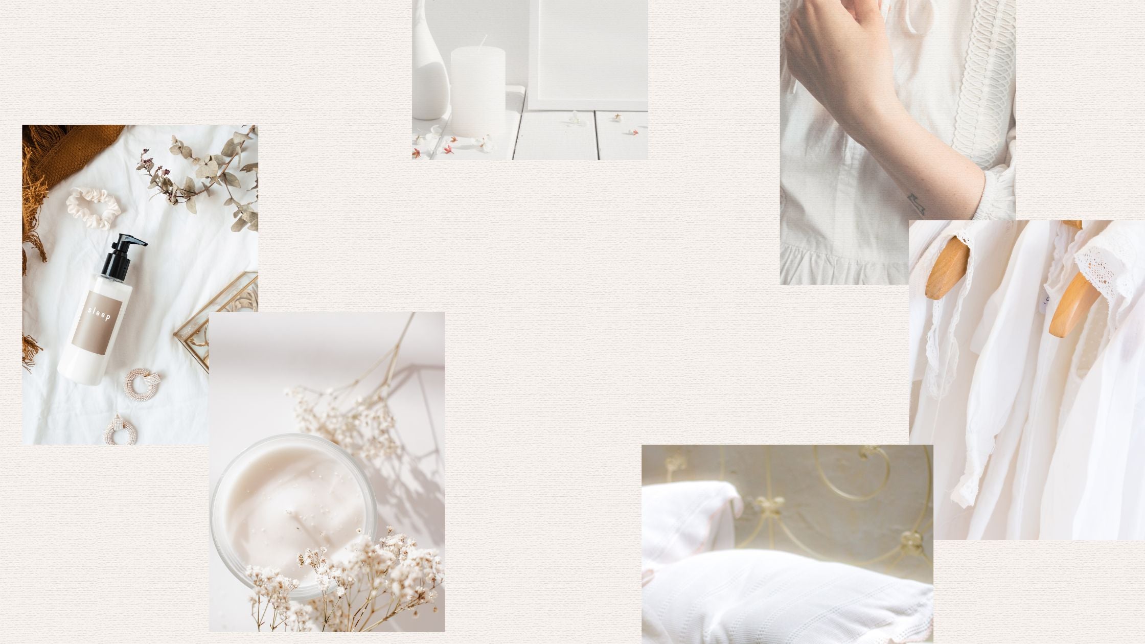 Collage_of_white_cotton_sleepwear_and_candles.