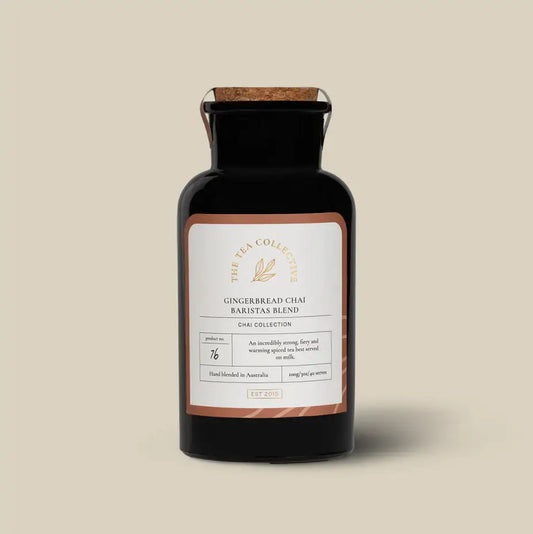The Tea Collective Gingerbread Chai Tea in a labelled bottle