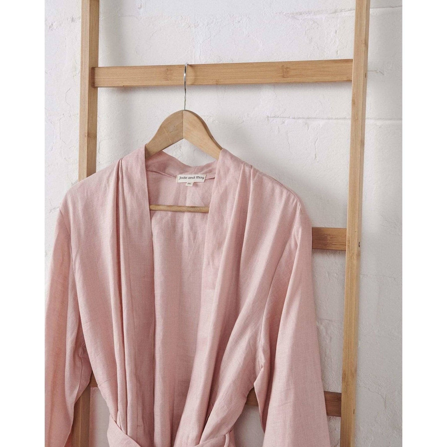 Linen Bathrobe - Pink