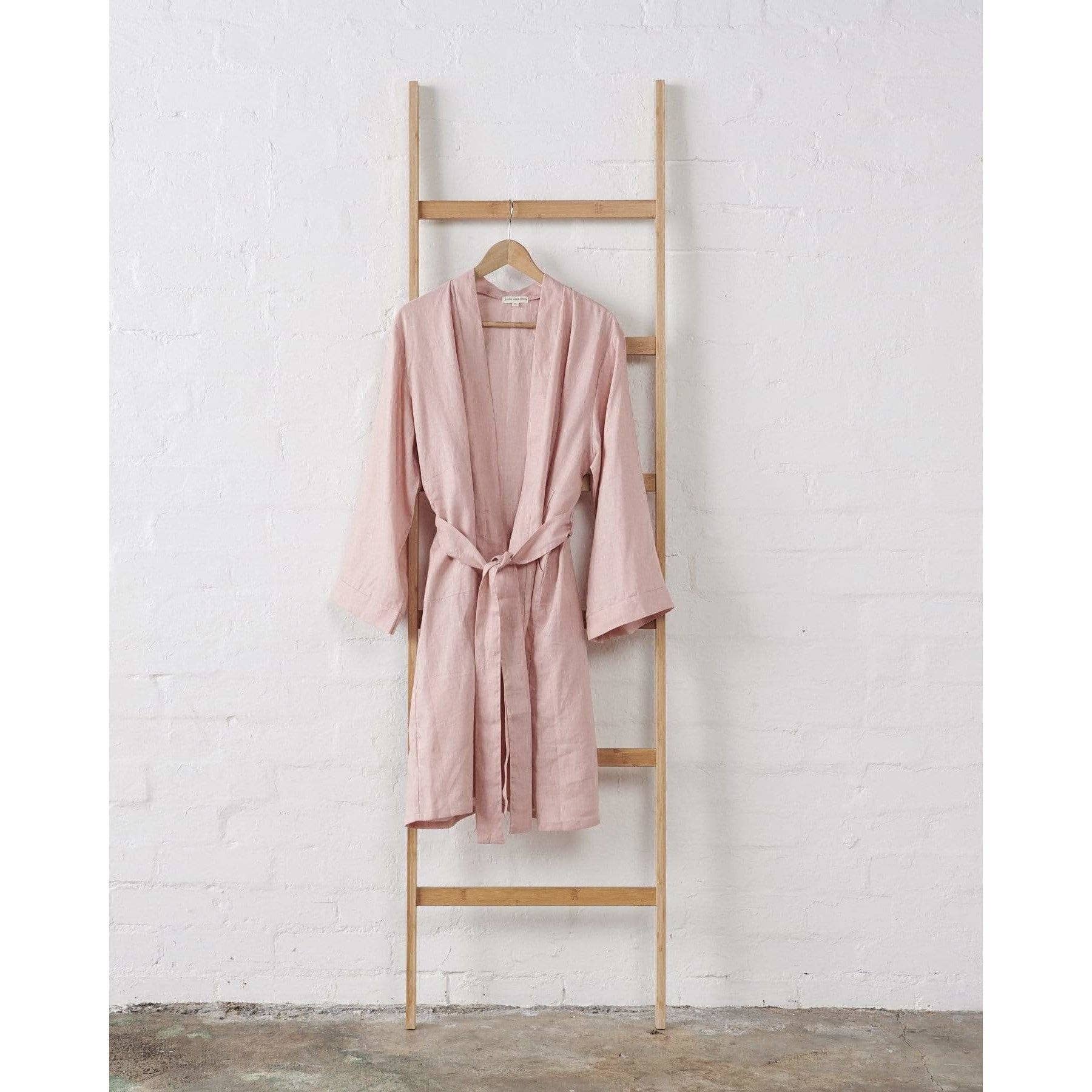 Linen Bathrobe - Pink