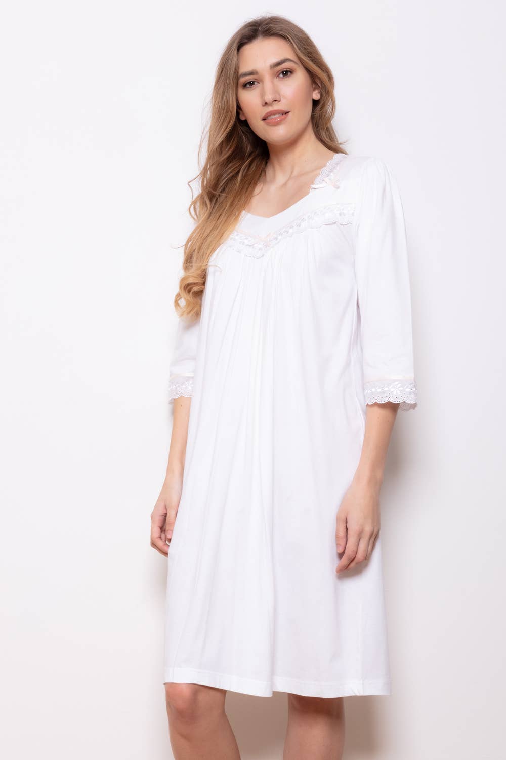 Ade  Cotton Jersey Mid Sleeve Nightdress