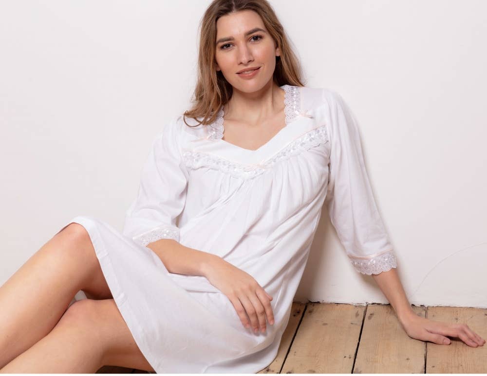Ade  Cotton Jersey Mid Sleeve Nightdress
