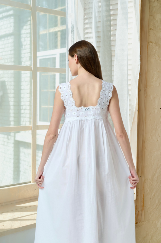 Arabella Pin-Tucked Lace Nightdress